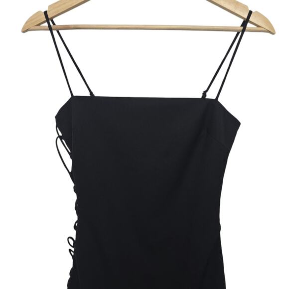 NWT HOUSE of CB Lace-Up Side Tie Bodycon Mini Dress Womens Size Small Sexy Club - Picture 7 of 9